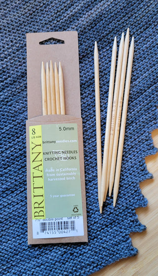 Brittany Birch DP Needles US 8 (5.0 mm) 7.5 Inches Long