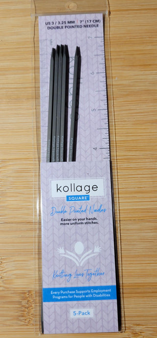 Kollage Double Pointed US 3 (3.25 mm) 7 inch/17 cm