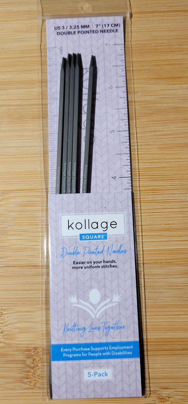 Kollage Double Pointe US 3 (3,25 mm) 7 pouces/17 cm