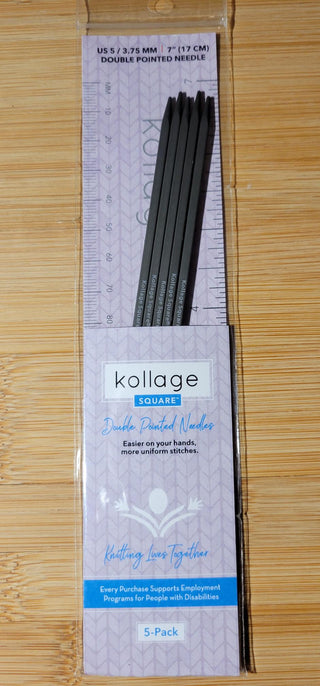 Kollage Double pointe US 5 (3,75 mm) 7 pouces/17 cm