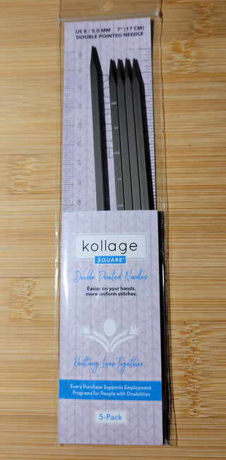 Kollage Double Pointe US 8 (5,0 mm) 7 pouces/17 cm