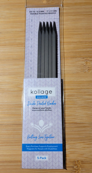 Kollage Double Pointed US 10 (6.0 mm) 7 inch/17 cm