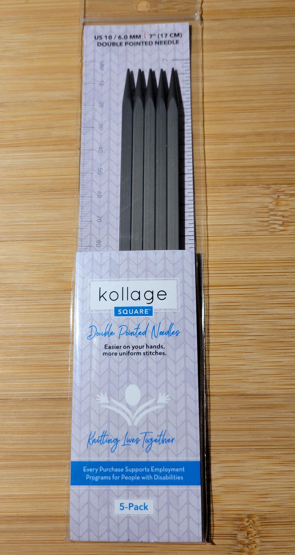 Kollage Double Pointe US 10 (6,0 mm) 7 pouces/17 cm