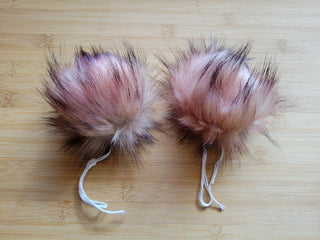 Faux Fur Pompoms Flamingo