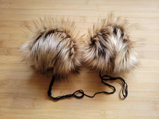 Faux Fur Pompoms Wildcat