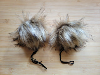 Faux Fur Pompoms Lynx